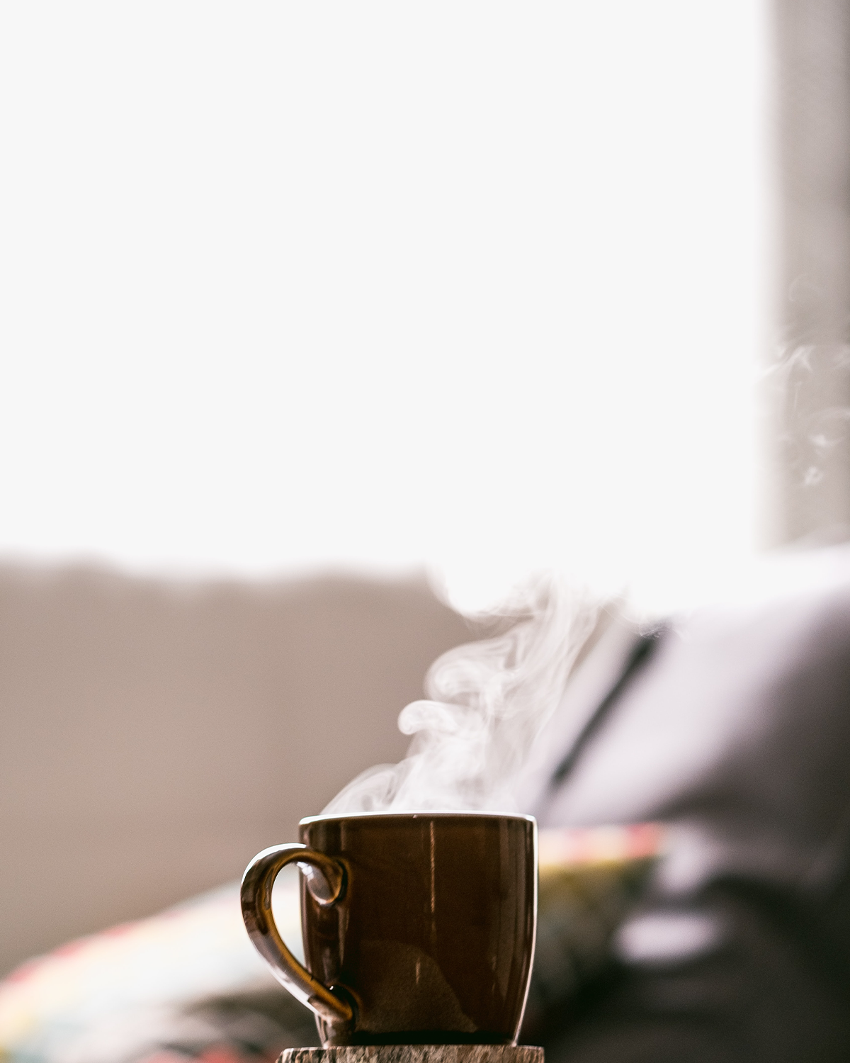 Mug with steam coming from the top.